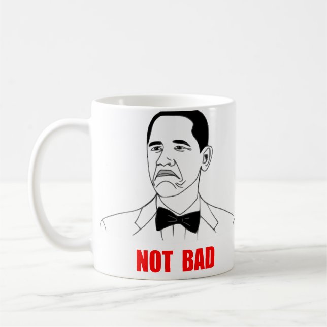 Mug Visage non mauvais Meme de rage de Barack Obama (Gauche)