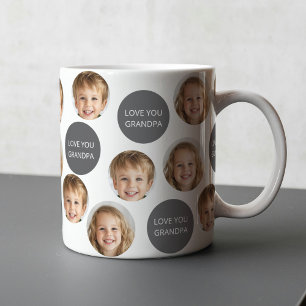 Mug Visage personnalisé à deux photos   Je T'Aime Gran