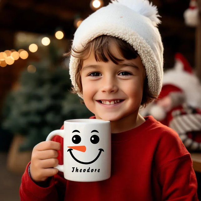 Mug Visage personnalisé pour enfants Snowman (Créateur téléchargé)