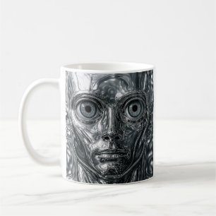 Mug Visage Robotique Hyper Réaliste