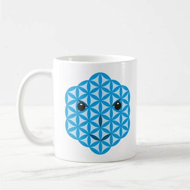 Mug Visage sacré - Arcturien, 01 Bleu. (Gauche)