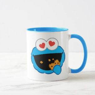 Mug Visage Souriant aux Yeux en Forme de Cœur avec un