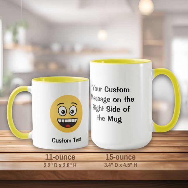 Mug Visage souriant avec boue à bouche ouverte (Créateur téléchargé)