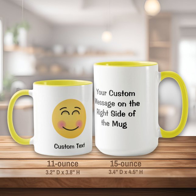 Mug Visage souriant avec sourcils souriants (Créateur téléchargé)
