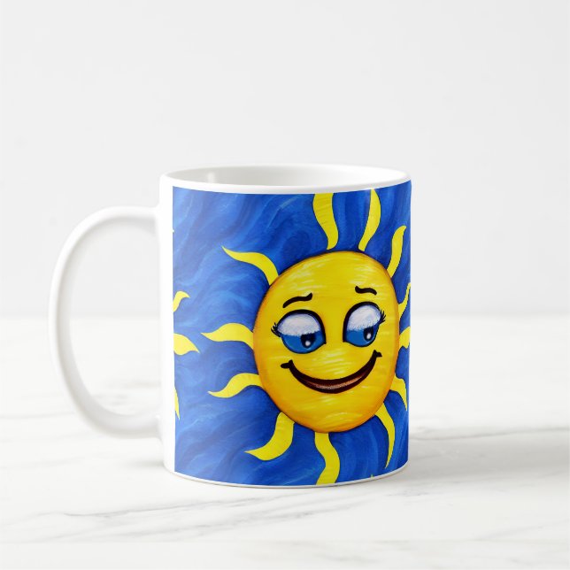Mug Visage souriant Soleil ensoleillé (Gauche)