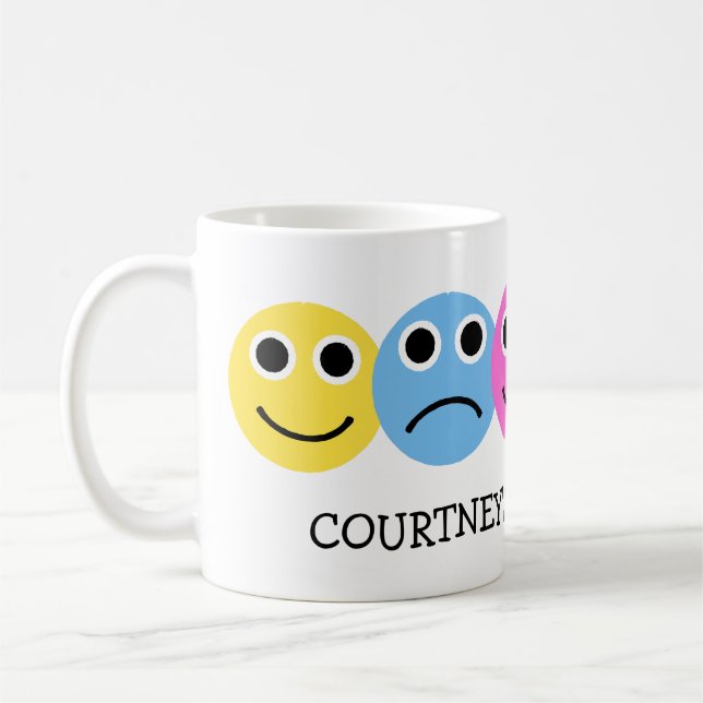 Mug Visages colorés Emojis Personnalisés (Gauche)