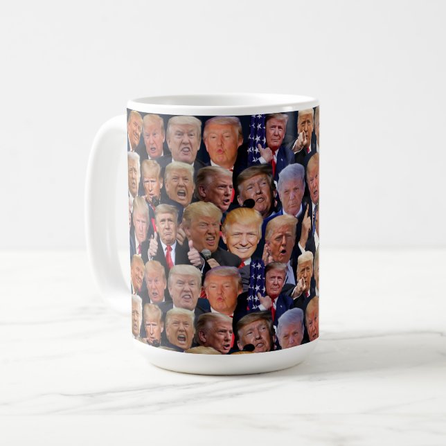 Mug Visages Drôles De Trump (Devant gauche)