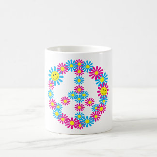 Mug Visages du signe de paix de fleur W