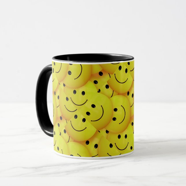 Mug Visages partout, visages souriants, (Devant gauche)