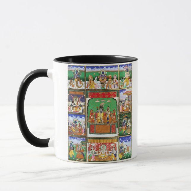 Mug Vishnu au centre de ses dix avatars, Jaipur, R (Gauche)