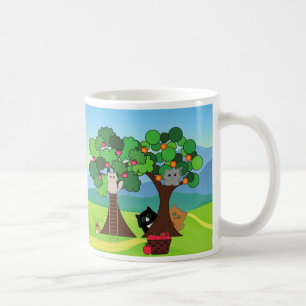 Mug Visite de la famille des chats mignons au verger