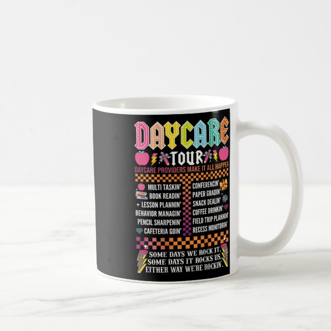 Mug Visite de la garderie Abcd Professeur travailleur  (Droite)