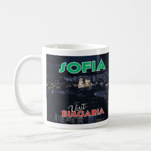 Mug Visite Sofia, Bulgarie J'aime la pâte à café