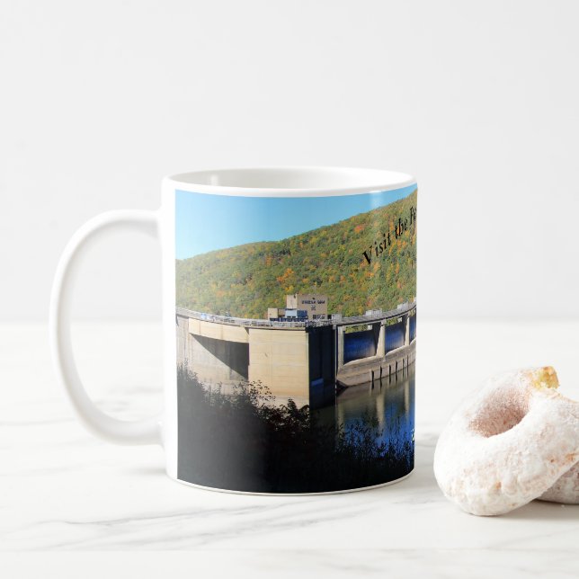 Mug Visitez le Dam PA Wilds pittoresque Souvenir Kinzu (Avec donut)