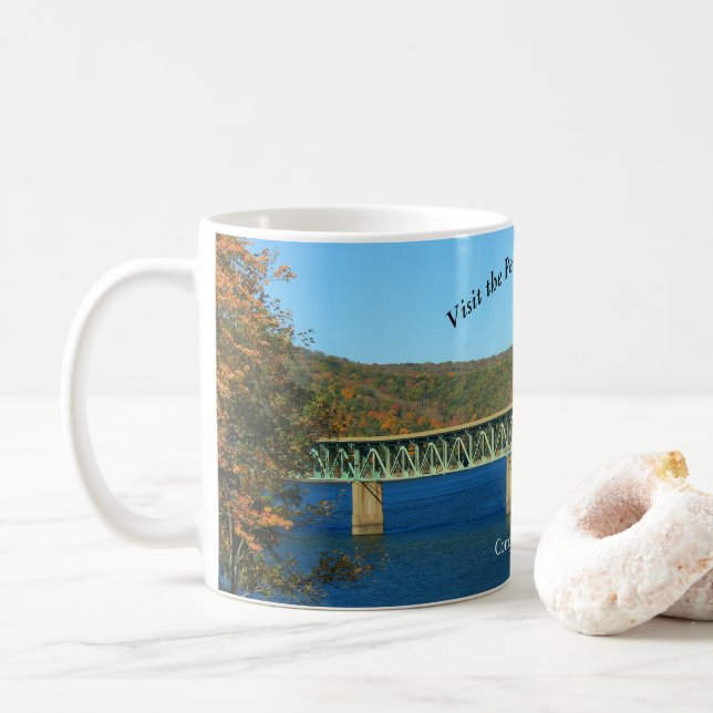 Mug Visitez PA Wilds Pont pittoresque Souvenir Casey (Avec donut)