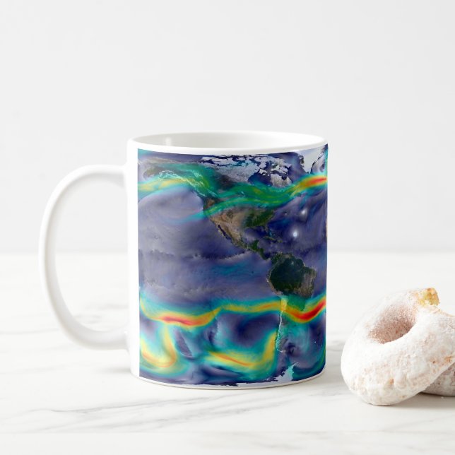 Mug Visualisation Des Vents Mondiaux. (Avec donut)