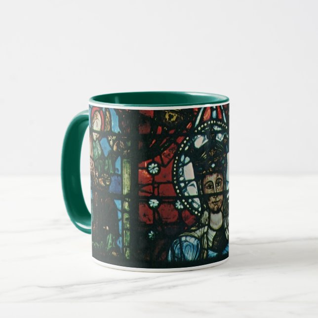 Mug Vitrail d'église religieux vintage (Devant gauche)