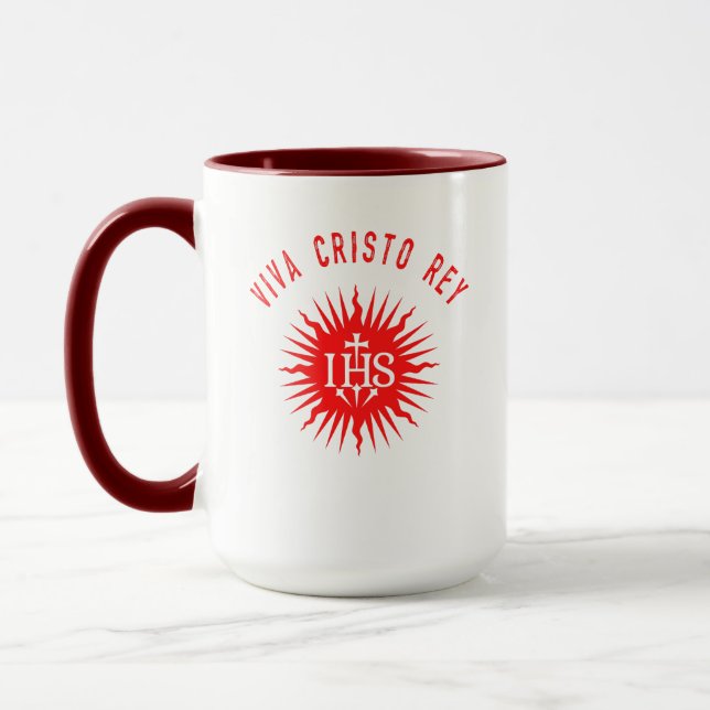 Mug Viva Cristo Rey Catholique Cristeros Cadeau (Gauche)