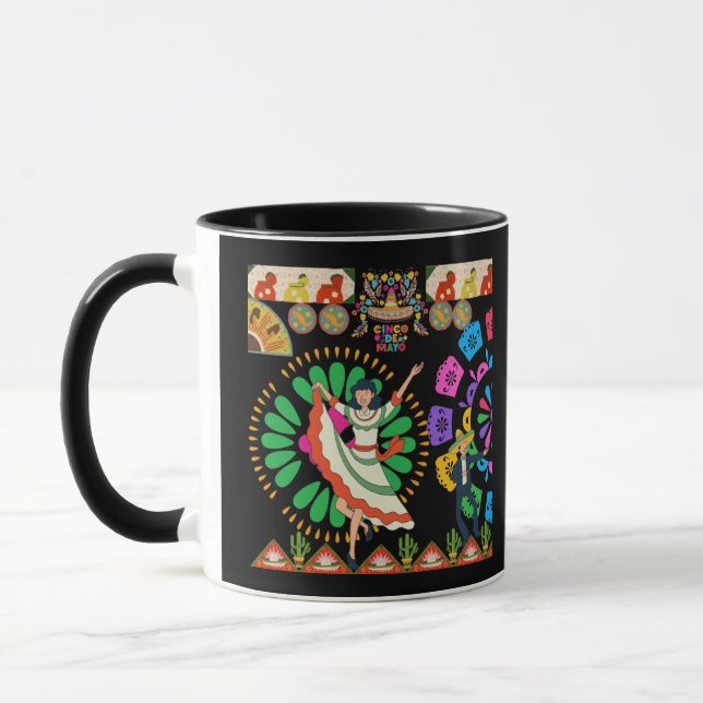 Mug Viva Fiesta Dreams noir  (Gauche)