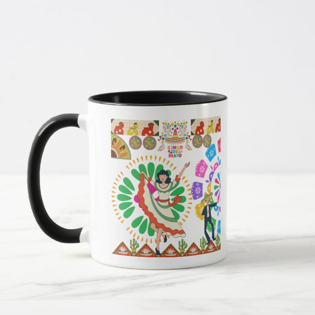 Mug Viva Fiesta Dreams noir & blanc (Gauche)