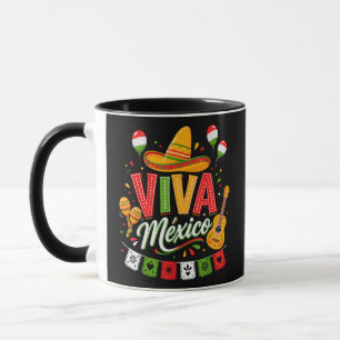 Mug Viva Mexico Chapeau Mexicain Maracas