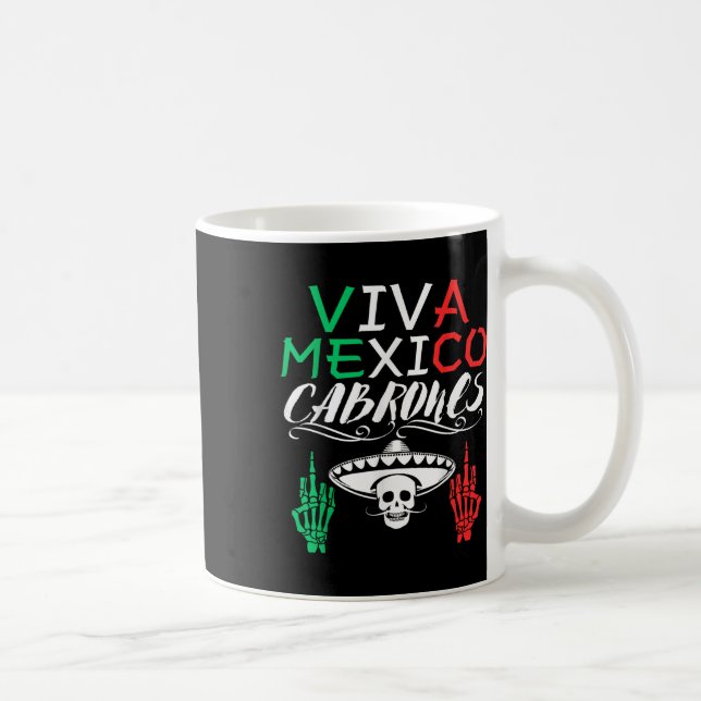 Mug Viva Mexique Cabrones Fête de l'Indépendance Drape (Droite)