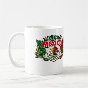 Mug Vive le Mexique Typographie Patriotique   Mexicain