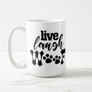 Mug VIVE RIS WOOF chien drôle papa maman enfant chiot