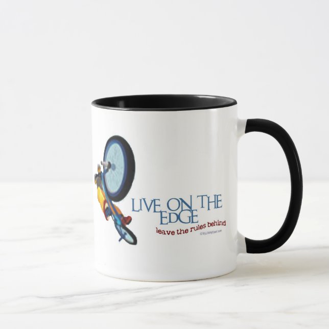 MUG VIVENT SUR L'EDGE-LEAVE LES RÈGLES DERRIÈRE (Droite)
