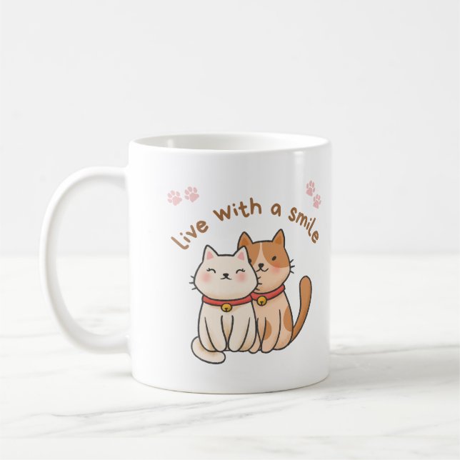 Mug Vivez avec le sourire (Gauche)