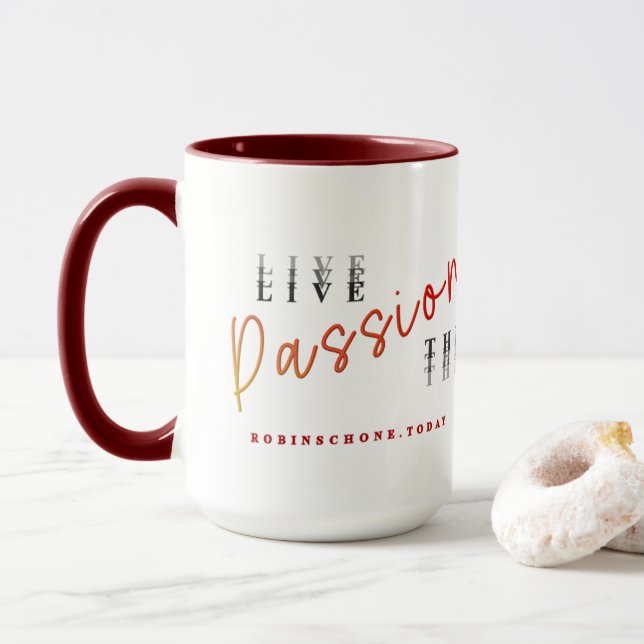 Mug Vivez la passion - Sentez l'amour (Avec donut)