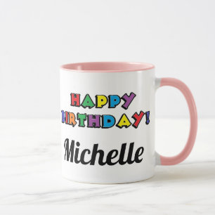 Mug Vivez Longtemps et les Pattes Ronnent Rose Anniver
