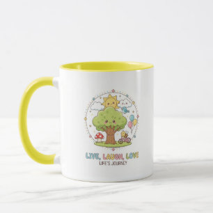 Mug Vivez Riez Aimez Illustration - Voyage heureux dan