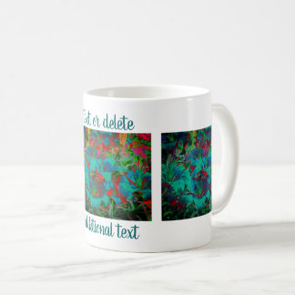 Mug Vivid Blue Lys Floral Art Personnalisé