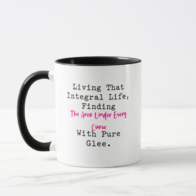 Mug Vivre cette courbe de vie intégrale avec joie (Gauche)