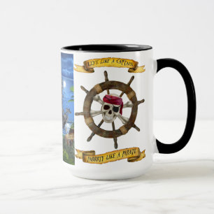 MUG VIVRE COMME UN CAPITAINE, FAIRE LA FÊTE COMME UN P