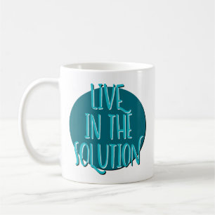Mug Vivre dans le slogan de récupération de la solutio