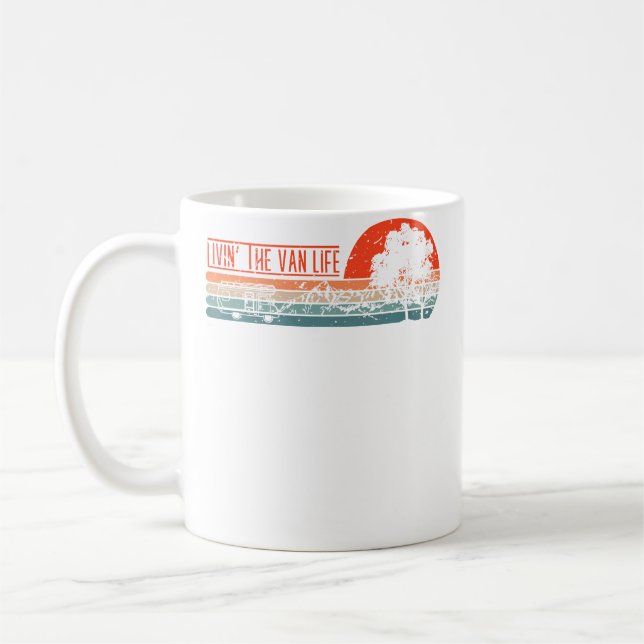 Mug Vivre la vie dans une camionnette aménagée Camping (Gauche)