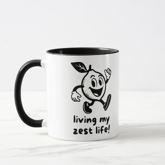 Mug Vivre ma vie au zest Fun punition de citron (Gauche)