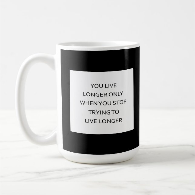 Mug Vivre plus longtemps en vivant librement (Gauche)