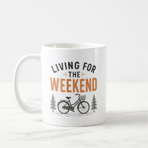 Mug Vivre pour l'Aventure Vélo de Fin de Semaine en Pl