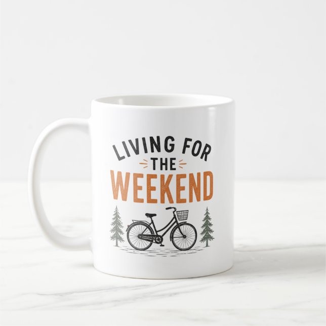 Mug Vivre pour l'Aventure Vélo de Fin de Semaine en Pl (Gauche)