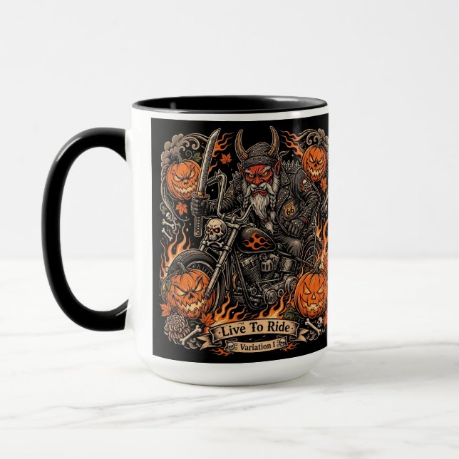 Mug Vivre pour rouler Variation I, Route 66 Samouraï O (Gauche)