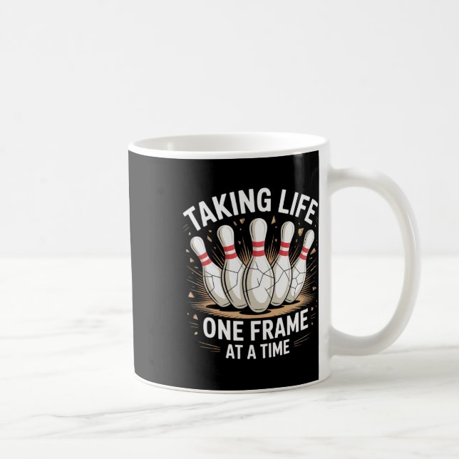 Mug Vivre Une Frame À La Fois Amusant Bowling (Droite)