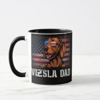 Mug Vizsla Dad American Vizsla Chien US Drapeau 4e de