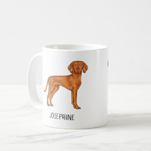 Mug Vizsla Hongroise Cute Pointer Chien Avec Nom Perso