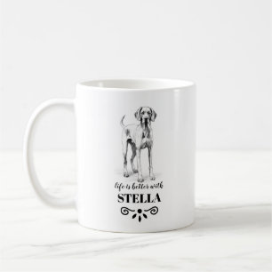 Mug Vizsla Life est meilleur avec le nom de chien pers