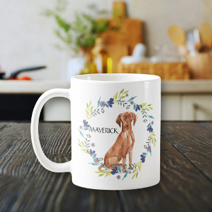 Mug Vizsla Ressort d'aquarelle personnalisée