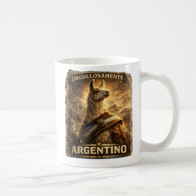 Mug VLLC Orgullosamente Argentino Llama Mate Patriotic (Droite)