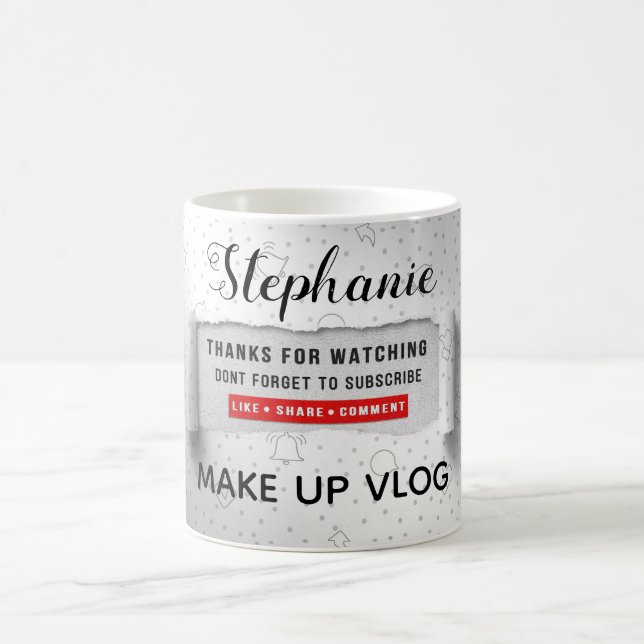 Mug Vlogger Merci D'Avoir Reçu Un Inscrit (Centre)